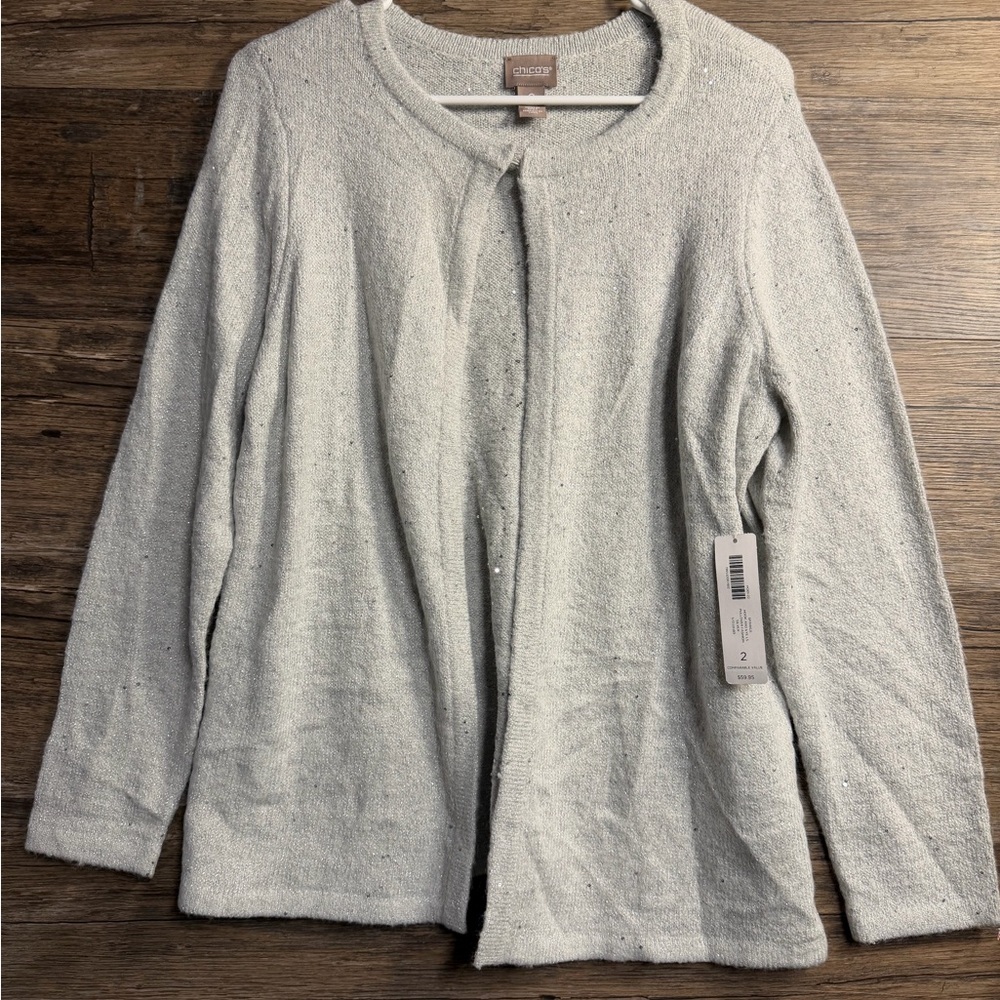 Chico's Light Gray Women's Cardigan